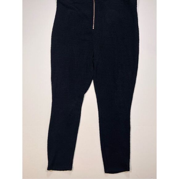 Fabletics Lizzo Yitty Pet Me Heart Pocket Cozy Romper Caviar Black Size 2X NEW! - Picture 9 of 13